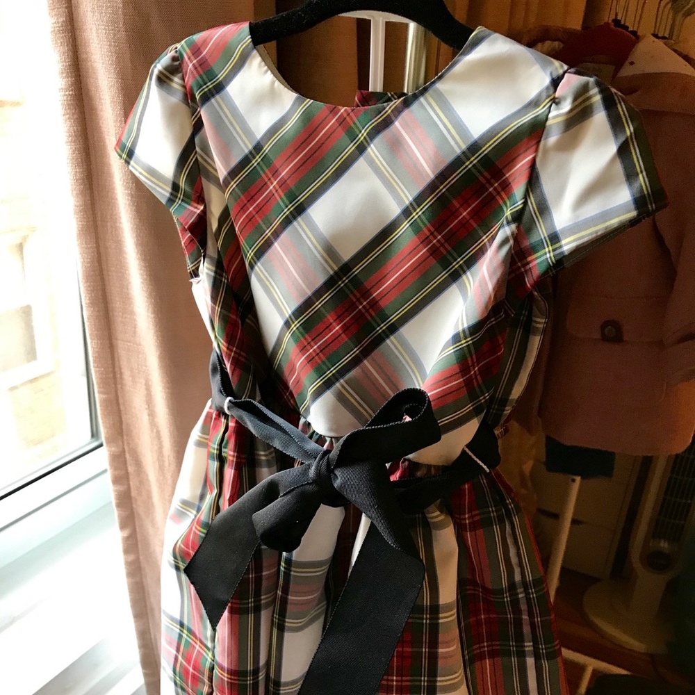 Ralph Lauren Plaid Woven Dress w/Ribbon Belt 18m